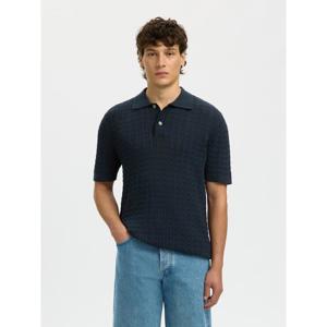 Selected Homme Mattis Short Sleeve Cable Knit Polo
